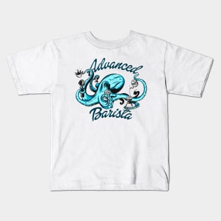 Coffee Barista Octopus Kids T-Shirt